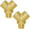 Joywayus Brass Pipe Fitting Y-shaped Connector, 1/4" NPT Female x 1/4" NPT Male, 3-way Fitting Coupler, Pack of 2