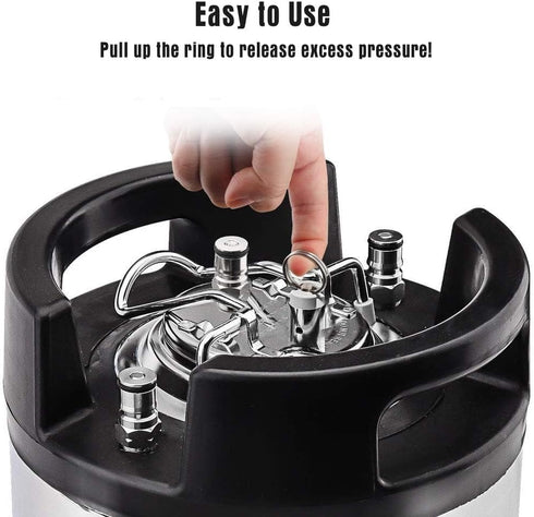 4PCS FERRODAY Corny Keg Pressure Relief Valve, Plastic Ball Lock Keg Lid Relief Valve for Cornelius Corny Keg Lid