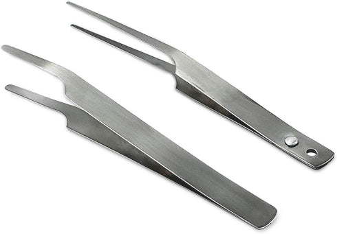 DR Instruments Entomology Forceps Set, One Long Points and One Short Broad Points Forcpes.