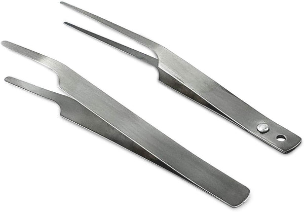 DR Instruments Entomology Forceps Set, One Long Points and One Short Broad Points Forcpes.