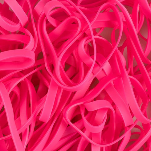 64 JAM Plus Pink Medium Binder Clips + Size Rubberbands