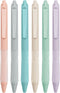 Linbsunne Ballpoint Pens, Medium Point 1mm Black Pen with Soft Grip, Retractable Pens for Men Women (6-pack)