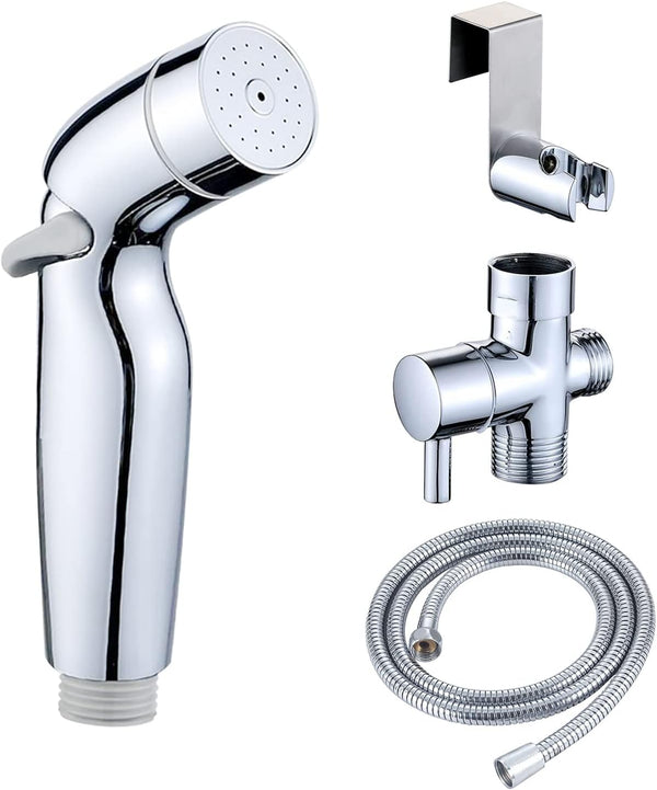 Awelife 2 Sprays Handheld Bidet Sprayer for Toilet with 47 Inch Hose, Muslim