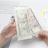 NatSumeBasics Cash Envelope Wallet, Clear Budget Wallet with 6pcs Money Dividers and Tab Stickers