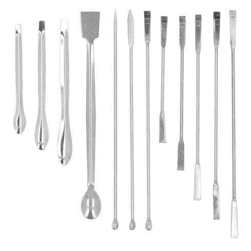 Laboratory Spatula, Double Ended Reagent Spoon, 12Pcs Stainless Steel for Easy Scooping