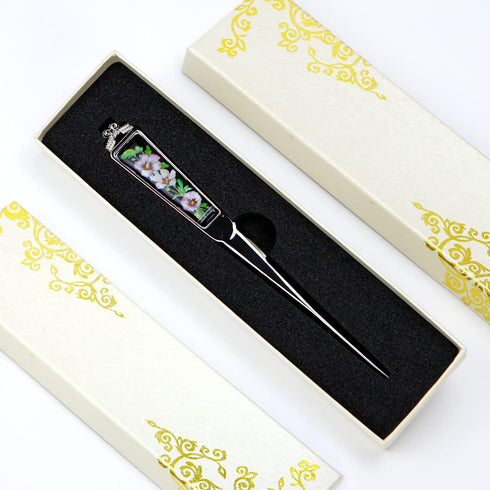 Envelope Opener Cutter Knife: 168mm Decorative Letter Opener for Envelopes, Rustproof Iron, Anti-Fingerprint (Rose of