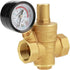 DN20 Brass Adjustable Water Pressure Reducer with Gauge Meter