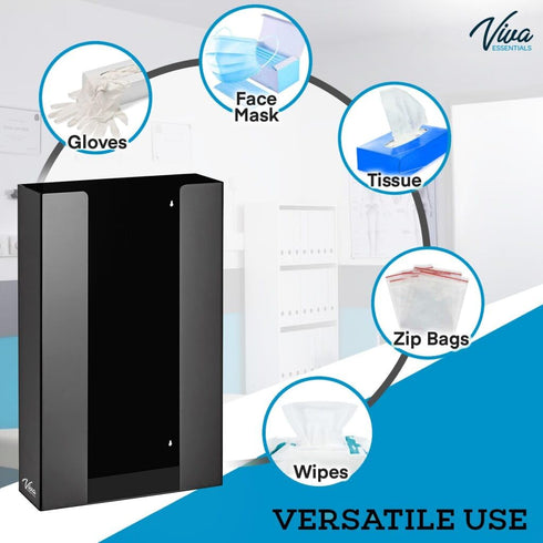 Triple Glove Box Holder - Wall Mount or Free Standing Organizer
