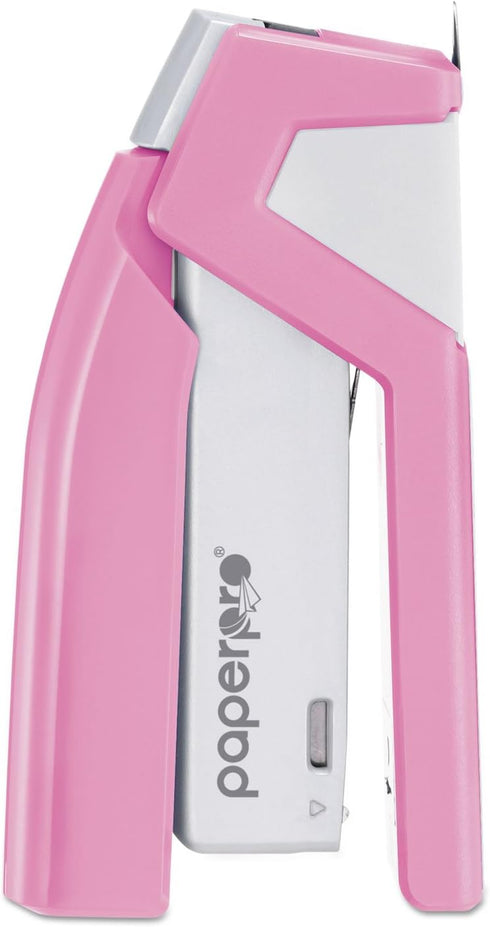 PaperPro 1588 Pink Ribbon Compact Stapler, 15-Sheet Capacity, Pink/White Color