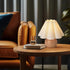 KUNJOULAM Cute Small Table Lamp, Modern Bedside Nightstand Lamp with Fabric Lampshade, Metal Base for Bedroom Home