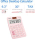 Pocket Small Size Desk Calculator, 12 Digit Large LCD Display, Basic Tax Function Handheld Calculator for Office