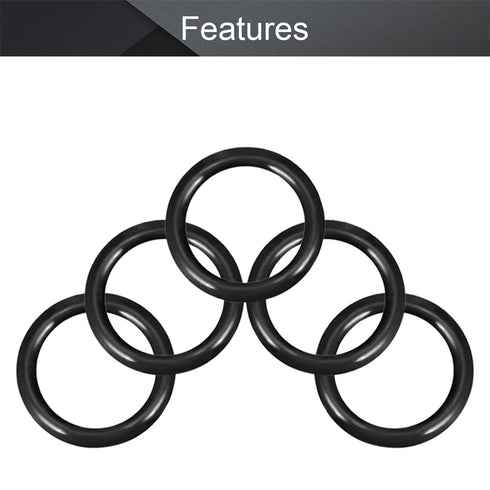 Othmro 10pcs Nitrile Rubber O-Rings, 0.41inch OD, 0.29inch ID, Black Gasket Assortment for Plumbing Sealing