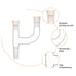 XCD Claisen Distillation Adapter, 3-Way with 24/40 Joints Lab Connecting Adapter