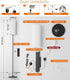 Dimmable 12W Bulb luckystyle Floor Standing Tall Lamp, Led with Lampshade, Foot Switch, Remote Custom Color Temperature