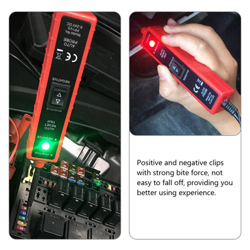 WOONEKY Automotive Circuit Tester Electrical System Diagnostic Tool with Positive Negative Clips Continuity and Light