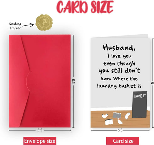 Ygyhiey Mommy Valentines Day Card Gifts for Husband,Husband Valentines Card,Special Valentine's Day Cards for Him,Sweet