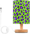 Pfrewn Prewn Table Lamp with USB Port Purple Neon Green Leopard Bedside