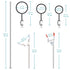 stonylab Lab Stand Set, Metalware Steel Support Stand with Rod, 4-Prong Burette Clamp, Flask Clamp