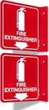 T&R Fire Extinguisher Sign, 2 Pack, 6 x 6 Inches Acrylic with Down Arrow, Includes Matching Screws