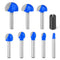8Pcs Cemented Carbide Router Bit Cove Box for Woodworking, 1/4" Shank Round Nose, Cutting Diameter 1/4" to 1"