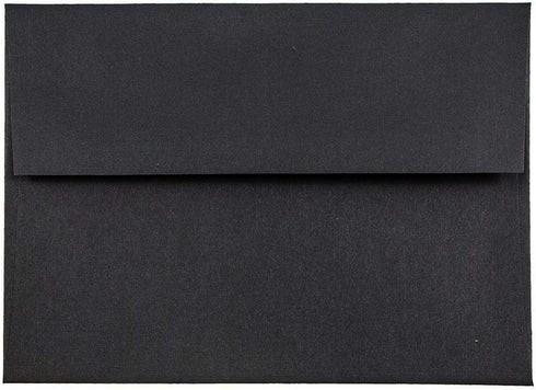 JAM PAPER A6 Premium Invitation Envelopes, 4 3/4 x 6 1/2, Black Linen, 50/Pack