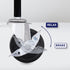 AXL Caster Wheels 3 Inch Set of 4 - Heavy Duty 3/8"-1" Threaded Stem Casters for Clothing Rack and Shelving