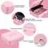 Design,4 5 Slots,11.8" 9.5" 3.5",Pink xydled Cash Box with Money Tray and Key Lock,Tiered, Cantilever Bill / Coin x x