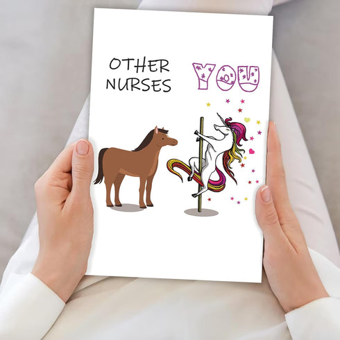 BENNLOOS Cute Thank You Card for Nurses for Women, Funny Nursing School Graduate Card, Medical Staff Appreciate