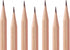 Buspoll 10 Stick HB Pencils, Unpainted Natural Wood Grain, Triangular for Kids Stationery