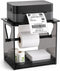 FVUILH Acrylic Label Holder for Thermal Printer, 2-in-1 Desktop Stand for Fan-Fold &