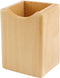 Natural Wooden Pen Box, Desktop Stationery Organizer, Creative Solid Wood Pencil Holder for Office Supplies (Beech Wood)
