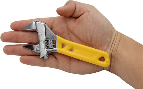 Extra Slim Jaw Adjustable Wrench, 4-Inch/5-Inch, Black Metal