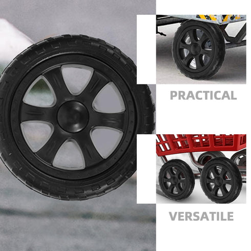 4pcs Veemoon Heavy Duty Plastic Shopping Cart Replacement Wheels for Grocery Utility Trolley Laundry Rolling Cart
