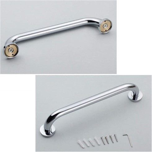 ALDEPO 30cm) Grab Bars Polished Chrome Brass for Bathroom, Wall Mounting Safety Rails for Bathtub, Balance and Fall