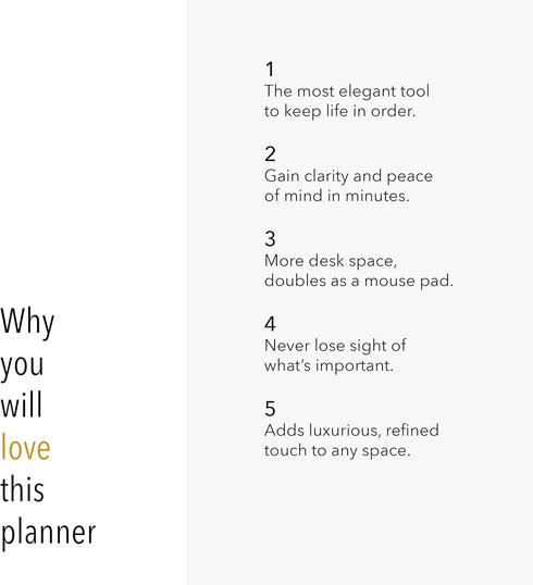 Elegant To Do List Notepad with Mouse Pad Feature, Daily Planning Tear Off Sheets, 11.22" x 7.87", Gold Foiled,