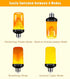 Hompavo Upgraded LED Flame Light Bulbs, 4 Modes Flickering Effect, E26/E27 Flame Bulb for Halloween, Christmas, Party,