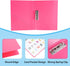 PATIKIL 9.3x12.2" Punchless Binder Clamp, 2 Pcs Plastic Clip Binder Without Rings for A4 Size Paper, Rose Red