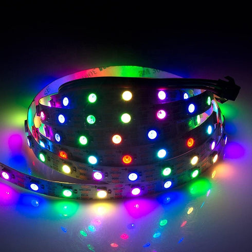 WS2812B LED Strip, Individual Addressable Light Full Color SMD 5050 RGB Pixel Strip, 16.4FT Non-Waterproof
