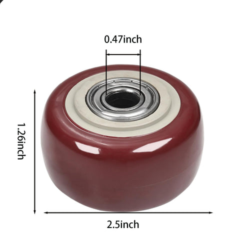 2.5 Inch Caster Wheels Heavy Duty Lockable Bearing Plate 4 PCS Shelf Replacement for Platform Trucks Cart Furniture Workbench up to 220LBS/100KG