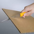 ALLEX Cardboard Cutter Tool Japanese Stainless Steel 5 Inch, Corrugated Cardboard and Styrofoam Cutter, Made in JAPAN, Serrated Sharp Blade, Yellow by ALLEX