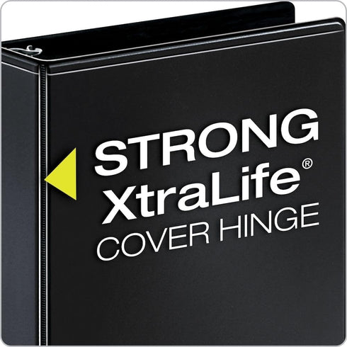 Cardinal 17601 Performer ClearVue Slant-D Ring Binder - 3-Inch Cap - 11 x 8 1/2 - Black