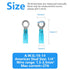 160 PCS Heat Shrink Ring Terminals (16-14 AWG), Insulated Blue Ring Terminals, 1/4'' Eyelet Wire Connectors, Insulated Electrical Connectors, Marine Grade Ring Terminals for Automotive, Audio
