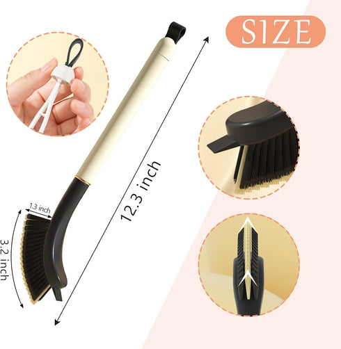 Hard Bristle Crevice Gap Brush, Long Handle Cleaning Tool for Bathroom and Kitchen, Multifunctional Gap Cleaner