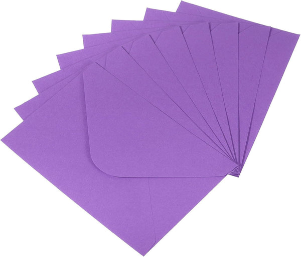 YOKIVE 50pcs Gift Card Envelopes, 6 x 4 Inch Mini Envelopes for Thank You Cards and Graduation Greetings (Purple)