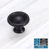 PILYON 2 Cabinet Knobs Pcs Aluminum Handle Black Cabinet Bedside Drawer Pull Handle, Type B-Single Hole