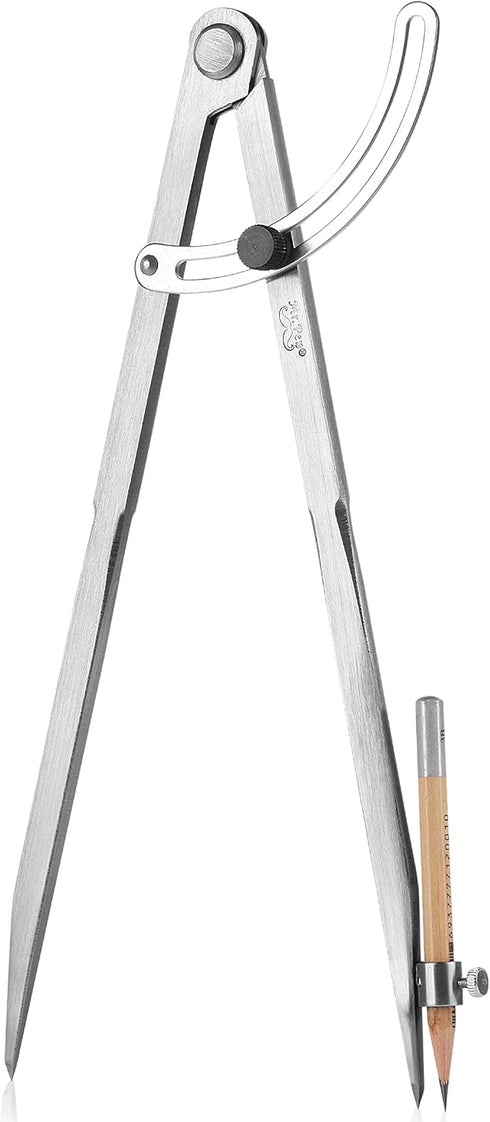 Mr. Pen Professional Large Compass, 12 Inch Woodworking Compass with Wing for Geometry and Drafting