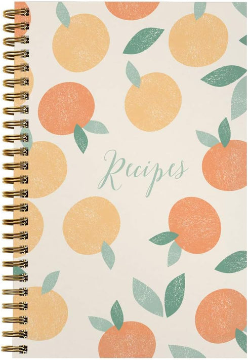 Softcover Sweet Recipes Spiral Recipe Notebook/Journal, 5.5" x 8.5", 120 Recipe Pages, Durable Gloss Cover