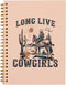 Western Horse Journal, Preppy Pink Notebook, Hardcover Spiral Notebook, 5.5x8.3, Western Office Supplies