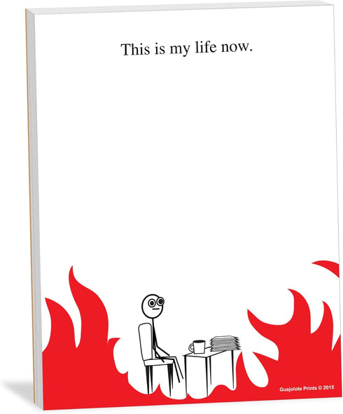 Funny Notepads (4-Pack) - Everything is Fine, This is my life Now, and I'm not even trying anymore