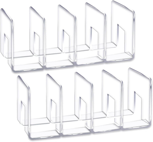YAGELI Clear Acrylic Desk File Sorter, 3 Sections Purse/Handbag Organizer, Mesh Folder for Office Supplies (2 Pack)